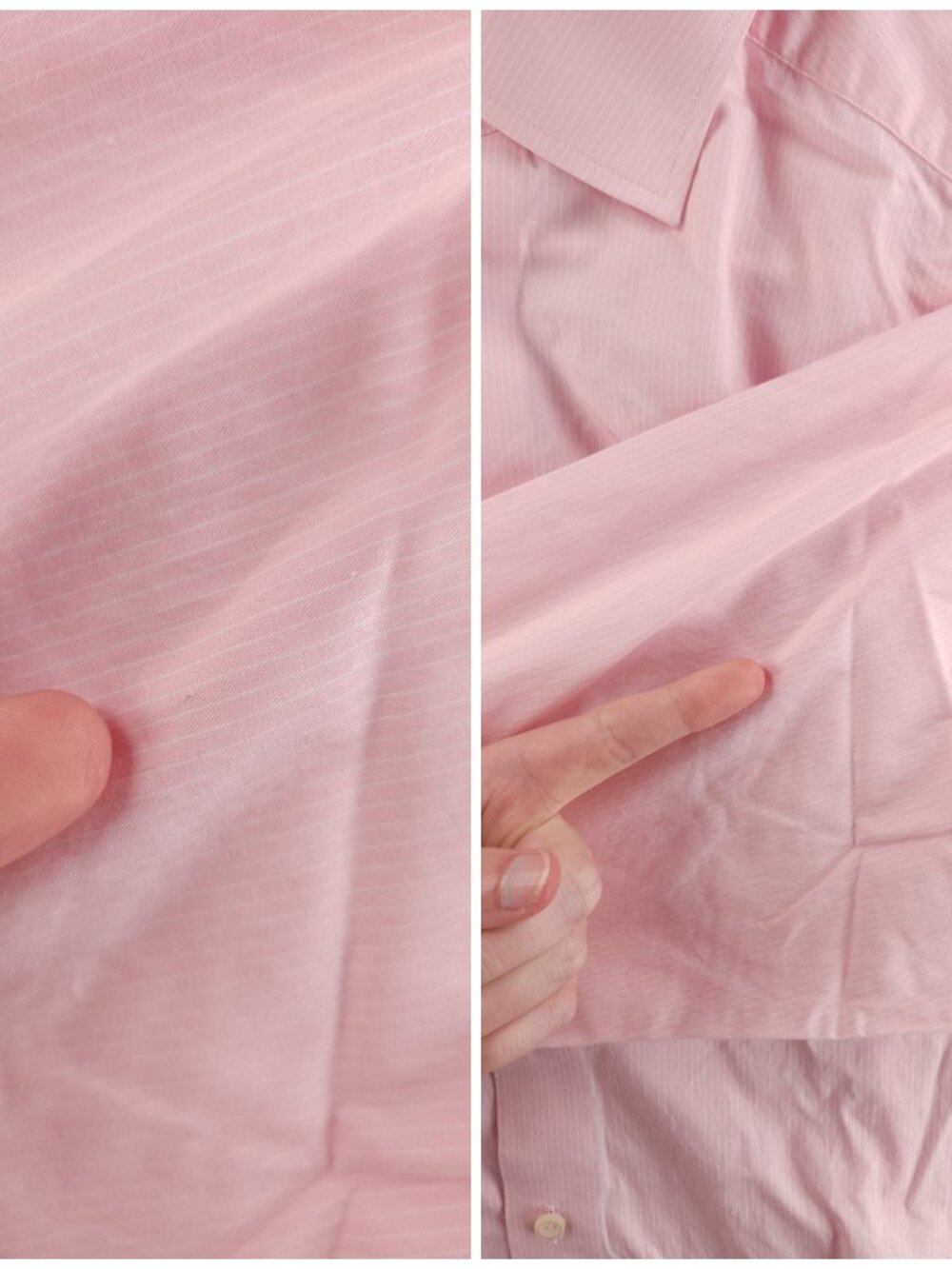 Eton Romania Pink 16.5 Striped Cotton Elegant Shirt Button Up Convertible Cuff - Picture 14 of 16